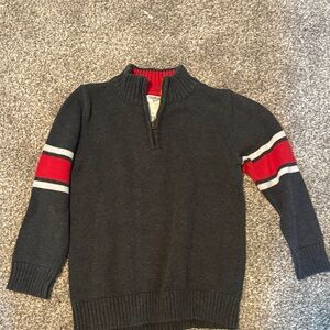 OshKosh B'gosh Black and Red Zip-Up Sweater